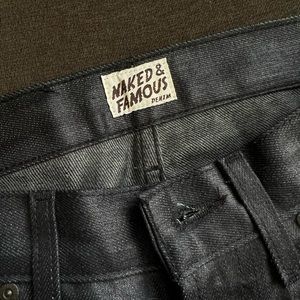 Naked & Famous Denim Wax Coated Selvedge Skinny Guy Jeans